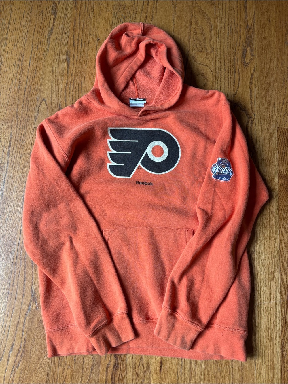 Reebok Orange Philadelphia Flyers Hooded Pullover Winter Classic
